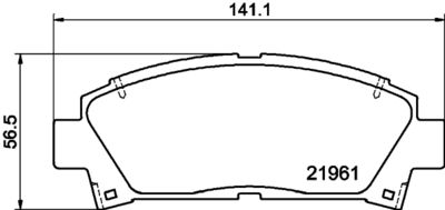 Brake Pad Set, disc brake HELLA PAGID 8DB 355 016-721