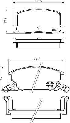 HELLA PAGID 8DB 355 016-741 Brake Pad Set, disc brake