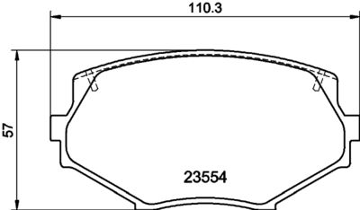 Brake Pad Set, disc brake HELLA PAGID 8DB 355 016-861