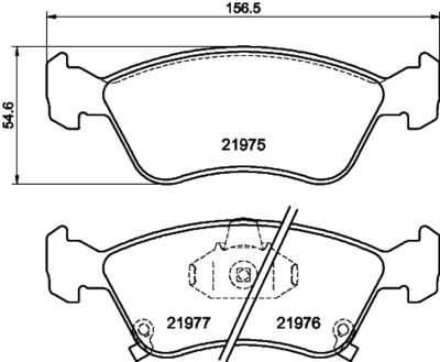 Brake Pad Set, disc brake HELLA PAGID 8DB 355 016-981