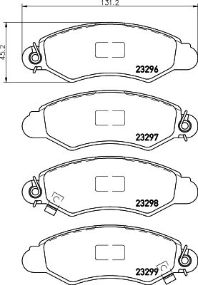 HELLA PAGID 8DB 355 017-011 Brake Pad Set, disc brake