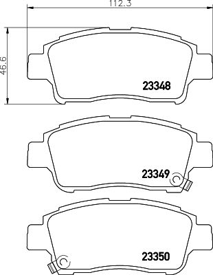 Brake Pad Set, disc brake HELLA PAGID 8DB 355 017-071