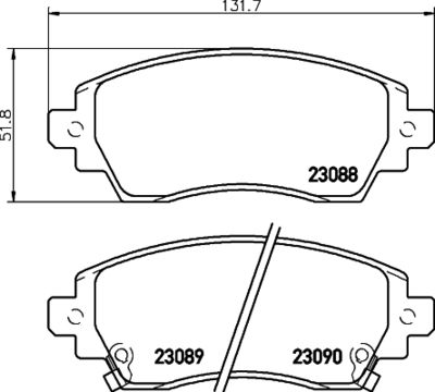 Brake Pad Set, disc brake HELLA PAGID 8DB 355 017-101