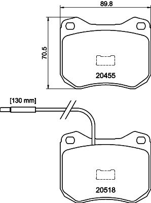 Brake Pad Set, disc brake HELLA PAGID 8DB 355 017-421