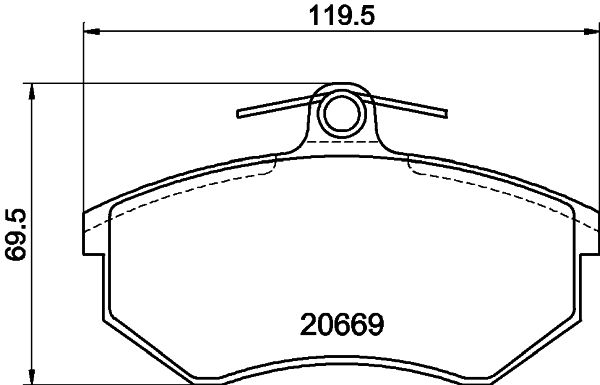 HELLA PAGID 8DB 355 017-701 Brake Pad Set, disc brake