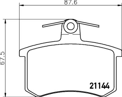 Brake Pad Set, disc brake HELLA PAGID 8DB 355 017-951