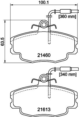 Brake Pad Set, disc brake HELLA PAGID 8DB 355 017-981