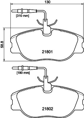 Brake Pad Set, disc brake HELLA PAGID 8DB 355 018-171