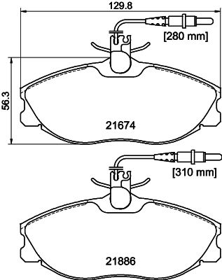 HELLA PAGID 8DB 355 018-221 Brake Pad Set, disc brake