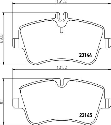 HELLA PAGID 8DB 355 018-331 Brake Pad Set, disc brake