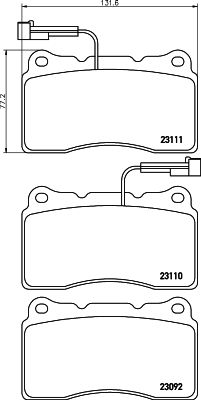 HELLA PAGID 8DB 355 018-361 Brake Pad Set, disc brake