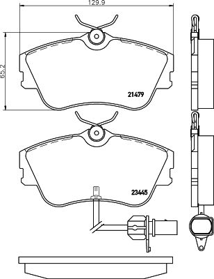 Brake Pad Set, disc brake HELLA PAGID 8DB 355 018-621