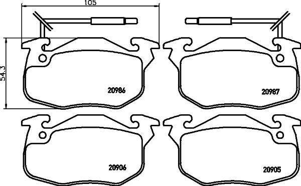 HELLA PAGID 8DB 355 018-961 Brake Pad Set, disc brake