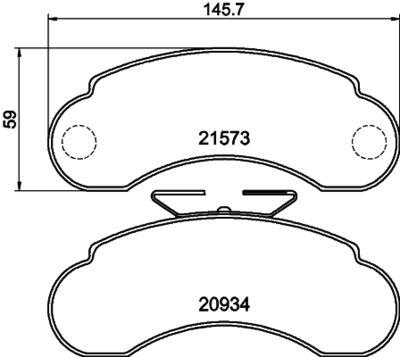 Brake Pad Set, disc brake HELLA PAGID 8DB 355 019-101