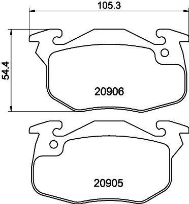 Brake Pad Set, disc brake HELLA PAGID 8DB 355 019-131