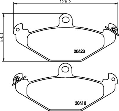 Brake Pad Set, disc brake HELLA PAGID 8DB 355 019-191