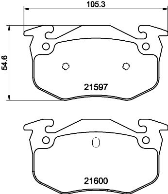 HELLA PAGID 8DB 355 019-221 Brake Pad Set, disc brake