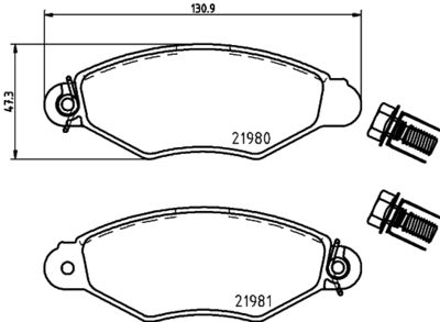 Brake Pad Set, disc brake HELLA PAGID 8DB 355 019-311