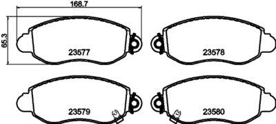 Brake Pad Set, disc brake HELLA PAGID 8DB 355 019-361