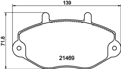 Brake Pad Set, disc brake HELLA PAGID 8DB 355 019-381