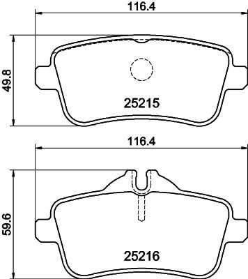 Brake Pad Set, disc brake HELLA PAGID 8DB 355 019-841