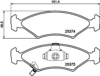 Brake Pad Set, disc brake HELLA PAGID 8DB 355 019-891