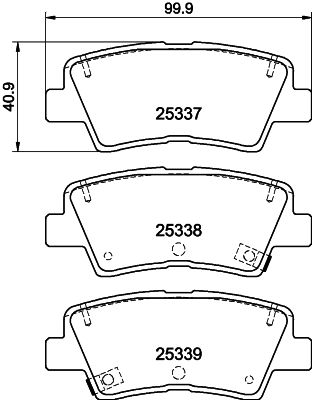 Brake Pad Set, disc brake HELLA PAGID 8DB 355 019-981