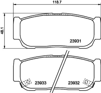 Brake Pad Set, disc brake HELLA PAGID 8DB 355 020-221