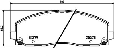 Brake Pad Set, disc brake HELLA PAGID 8DB 355 020-571