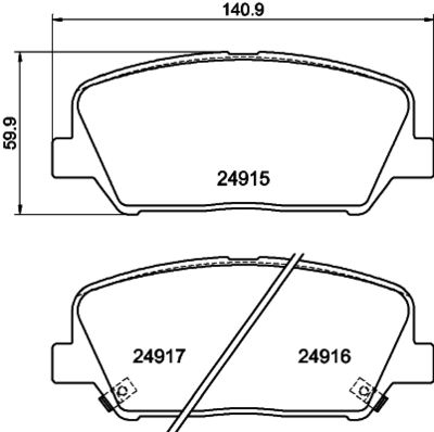 Brake Pad Set, disc brake HELLA PAGID 8DB 355 020-591