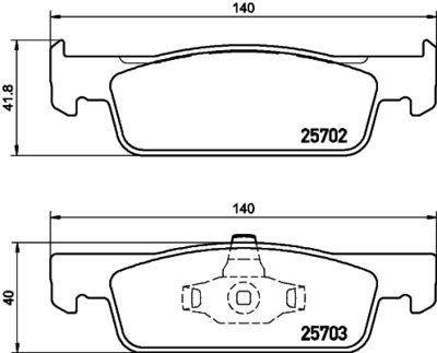 Brake Pad Set, disc brake HELLA PAGID 8DB 355 020-801