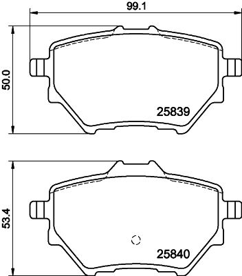 Brake Pad Set, disc brake HELLA PAGID 8DB 355 020-991