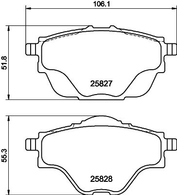 Brake Pad Set, disc brake HELLA PAGID 8DB 355 021-001