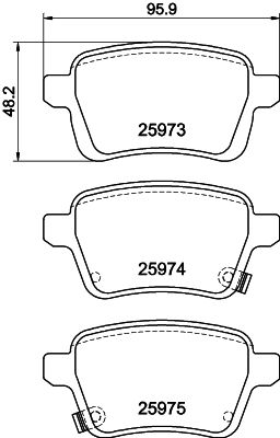 Brake Pad Set, disc brake HELLA PAGID 8DB 355 021-441