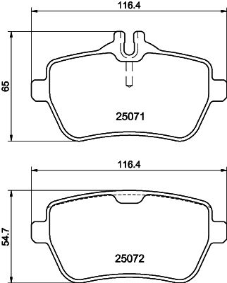 Brake Pad Set, disc brake HELLA PAGID 8DB 355 021-511