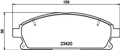 Brake Pad Set, disc brake HELLA PAGID 8DB 355 021-651