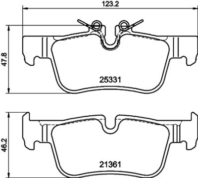 Brake Pad Set, disc brake HELLA PAGID 8DB 355 021-681