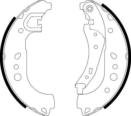 HELLA PAGID 8DB 355 022-281 Brake Shoe Set