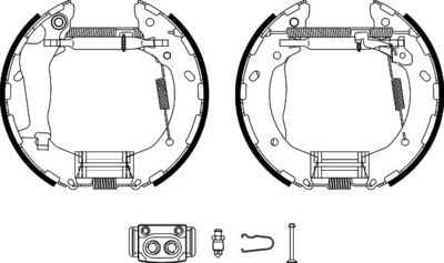 Brake Shoe Set HELLA PAGID 8DB 355 022-551