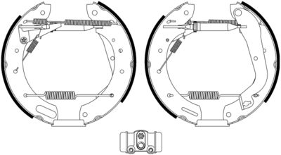 Brake Shoe Set HELLA PAGID 8DB 355 022-651