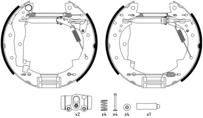 Brake Shoe Set HELLA PAGID 8DB 355 022-731