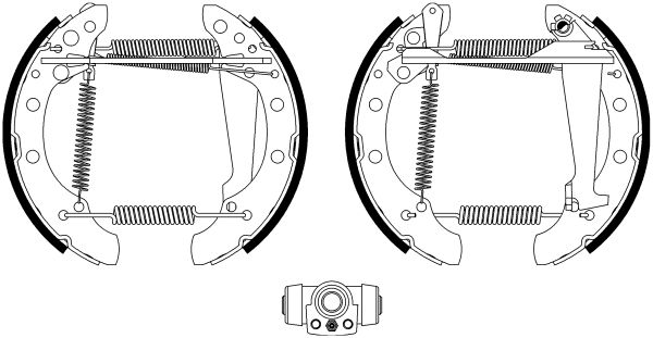 HELLA PAGID 8DB 355 022-771 Brake Shoe Set