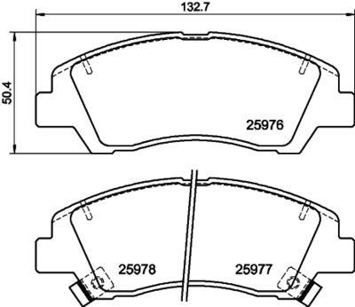 Brake Pad Set, disc brake HELLA PAGID 8DB 355 023-001