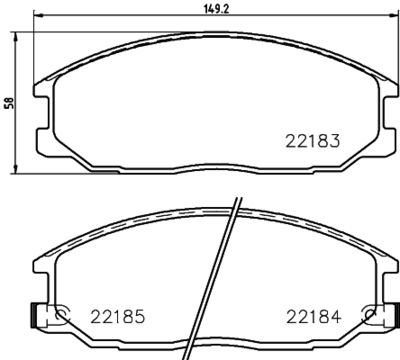 Brake Pad Set, disc brake HELLA PAGID 8DB 355 023-281