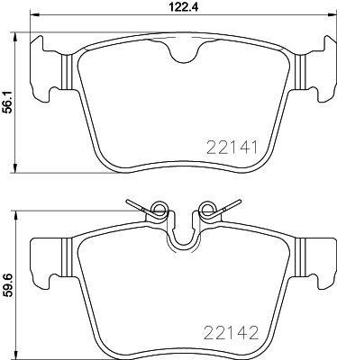 Brake Pad Set, disc brake HELLA PAGID 8DB 355 023-361