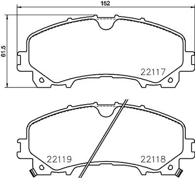 Brake Pad Set, disc brake HELLA PAGID 8DB 355 024-621