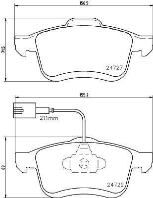 Brake Pad Set, disc brake HELLA PAGID 8DB 355 024-691