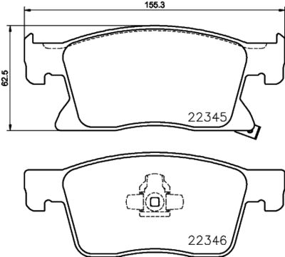 Brake Pad Set, disc brake HELLA PAGID 8DB 355 024-781