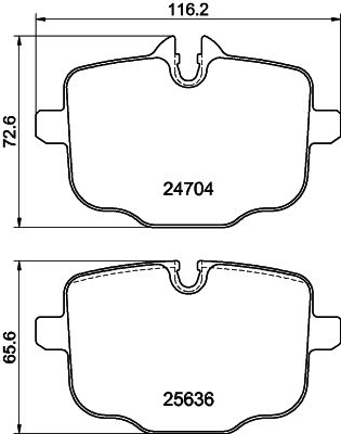 HELLA PAGID 8DB 355 024-921 Brake Pad Set, disc brake