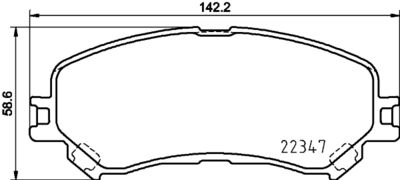 Brake Pad Set, disc brake HELLA PAGID 8DB 355 025-081